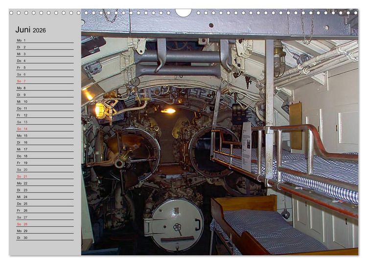Produktbild: U-Boote. Milit&auml;rische Unget&uuml;me (Wandkalender 2026 DIN A3 quer), CALVENDO Monatskalender
