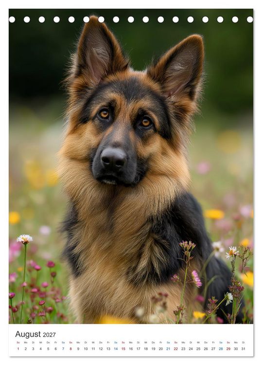 Produktbild: Seelenblick Sch&auml;ferhund (Tischkalender 2027 DIN A5 hoch), CALVENDO Monatskalender