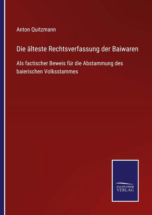 Produktbild: Die &auml;lteste Rechtsverfassung der Baiwaren
