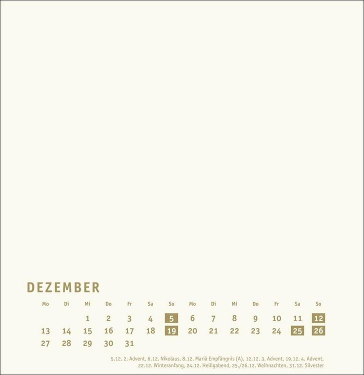 Produktbild: Premium-Bastelkalender gold gro&szlig; 2027