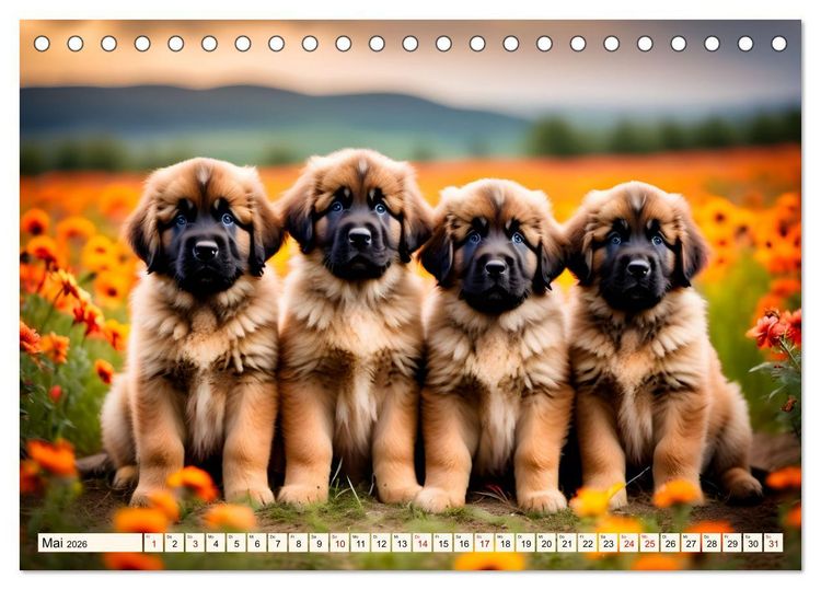 Produktbild: Leonberger - der zahme L&ouml;we (Tischkalender 2026 DIN A5 quer), CALVENDO Monatskalender