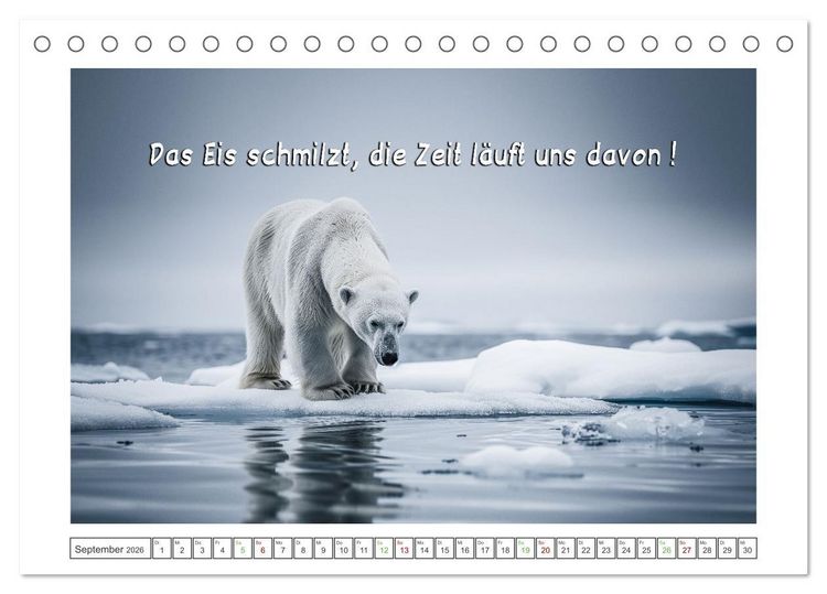 Produktbild: Das Klima in Aufruhr - Die Spirale der globalen Erw&auml;rmung (Tischkalender 2026 DIN A5 quer), CALVENDO Monatskalender