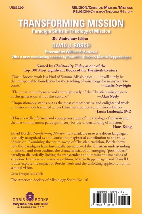 Produktbild: Transforming Mission: Paradigm Shifts in Theology of Mission