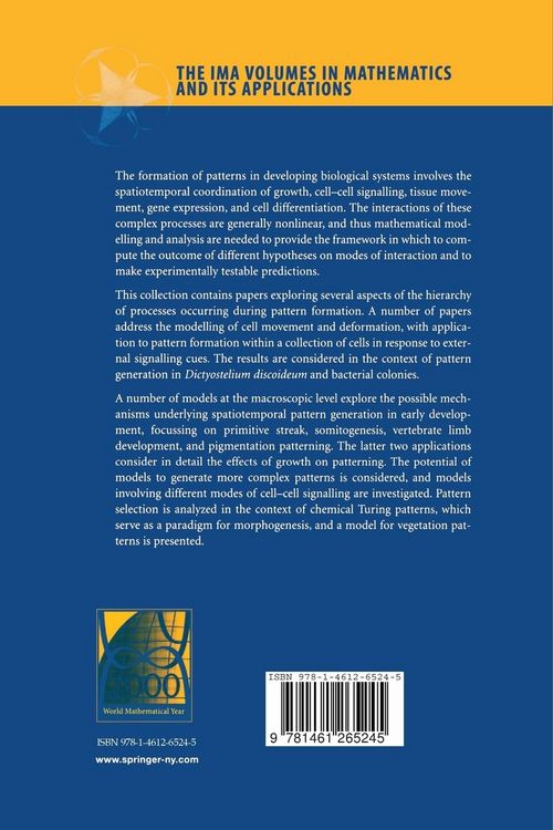 Produktbild: Mathematical Models for Biological Pattern Formation