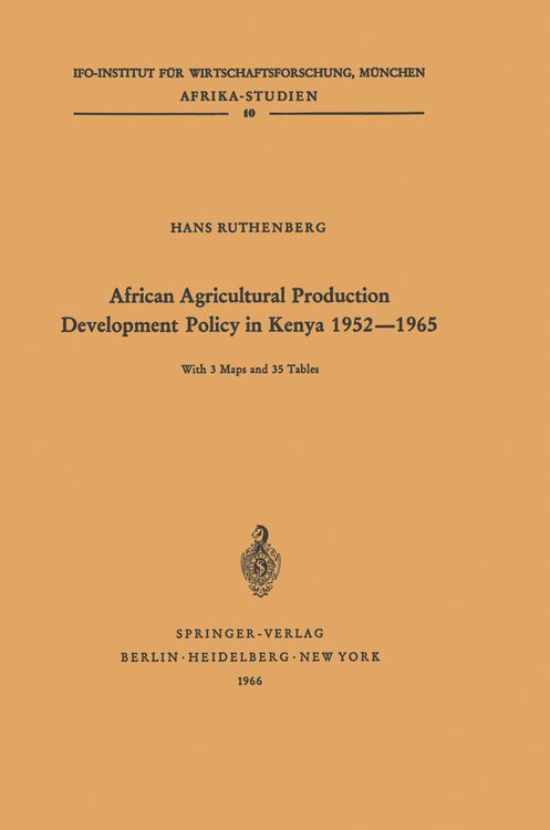 Produktbild: African Agricultural Production Development Policy in Kenya 1952&ndash;1965