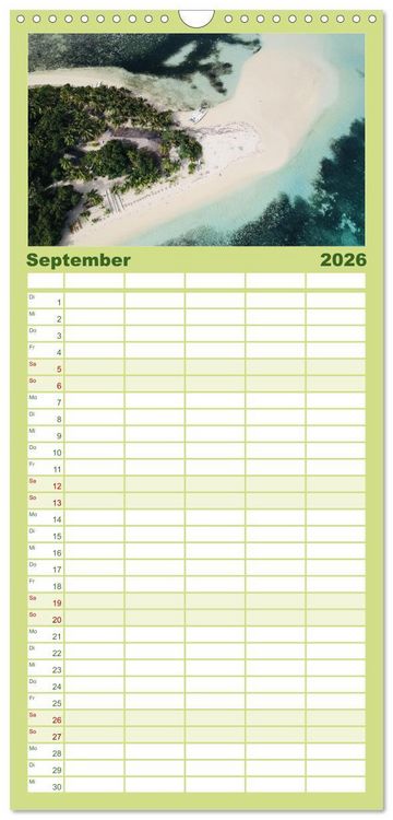 Produktbild: Familienplaner 2026 - Fidschi - Der faszinierende Inselstaat im S&uuml;dpazifik. mit 5 Spalten (Wandkalender, 21 x 45 cm) CALVENDO
