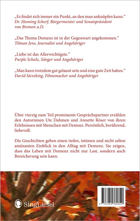 Produktbild: Demenz - Angeh&ouml;rige erz&auml;hlen
