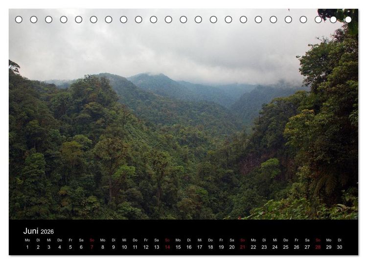 Produktbild: Costa Rica - Regenwald und Vulkane (Tischkalender 2026 DIN A5 quer), CALVENDO Monatskalender