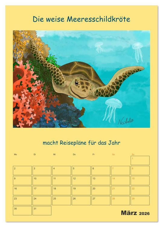 Produktbild: Wasserbewohner (Wandkalender 2026 DIN A2 hoch), CALVENDO Monatskalender