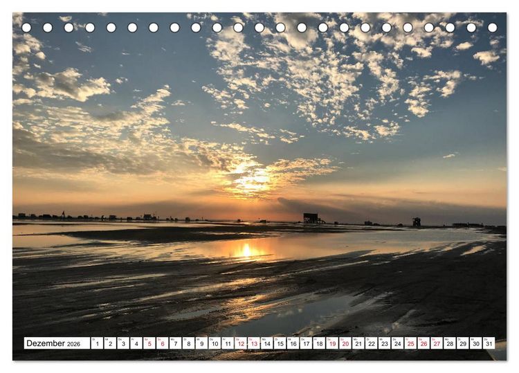 Produktbild: Impressionen aus Sankt Peter-Ording (Tischkalender 2026 DIN A5 quer), CALVENDO Monatskalender