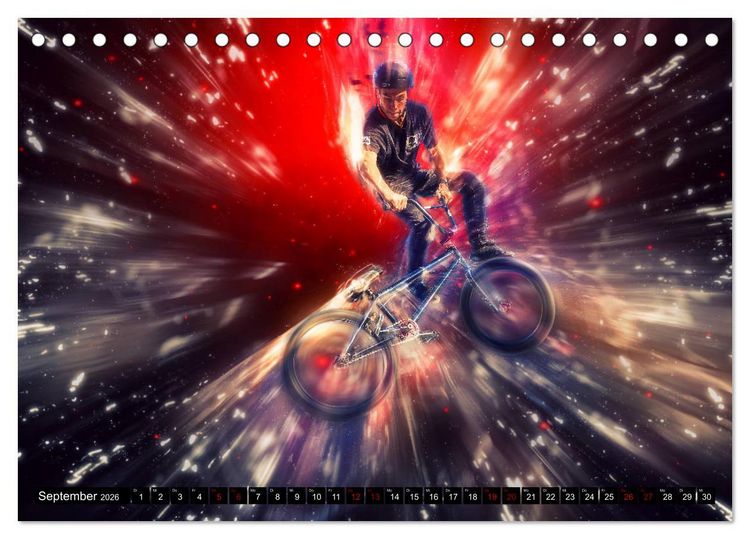 Produktbild: BMX Universum (Tischkalender 2026 DIN A5 quer), CALVENDO Monatskalender