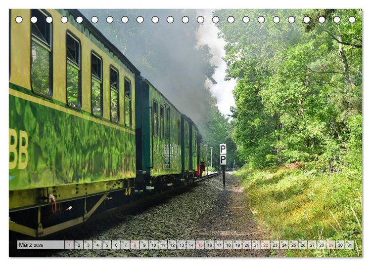 Produktbild: Mit Dampf &uuml;ber die Insel R&uuml;gen (Tischkalender 2026 DIN A5 quer), CALVENDO Monatskalender