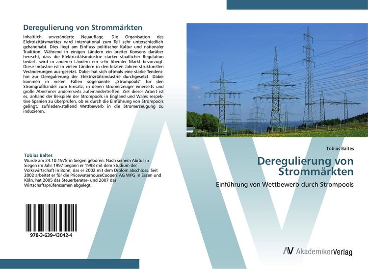 Produktbild: Deregulierung von Stromm&auml;rkten