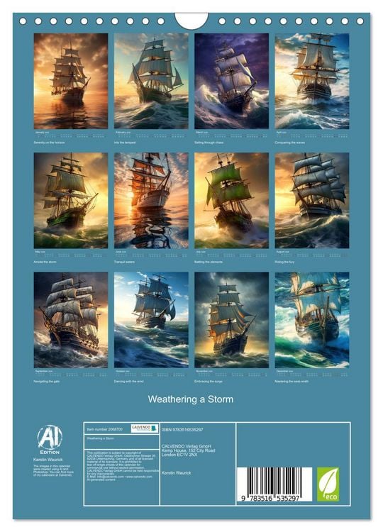 Produktbild: Weathering a Storm (Wall Calendar 2026 DIN A4 portrait), CALVENDO 12 Month Wall Calendar