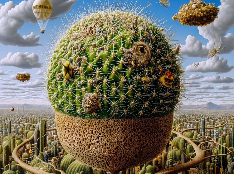 Produktbild: CALVENDO Puzzle Kugelkaktus-City und Urban Jungle | 2000 Teile Lege-Gr&ouml;&szlig;e 90x67cm Foto-Puzzle f&uuml;r gl&uuml;ckliche Stunden
