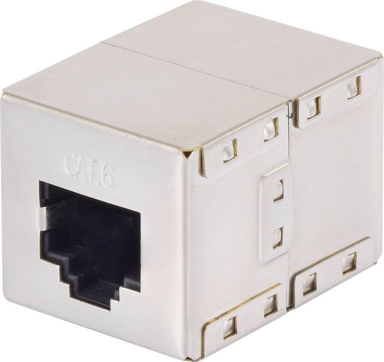 Produktbild: Renkforce RJ45 Netzwerk Adapter CAT 6 [1x RJ45-Buchse - 1x RJ45-Buchse] Metall