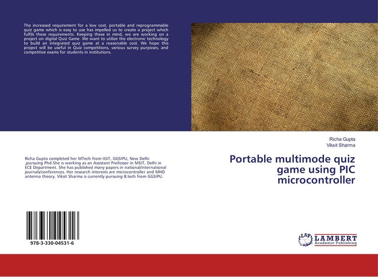Produktbild: Portable multimode quiz game using PIC microcontroller