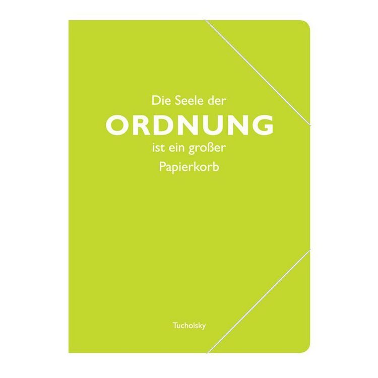 Produktbild: Sammelmappe A4, "Die Seele der Ordnung ist ein gro&szlig;er Papierkorb." (Tucholsky)