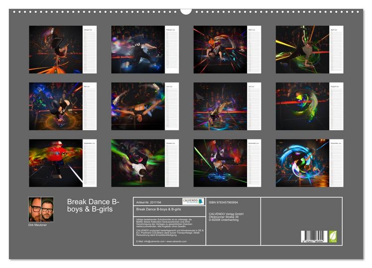 Produktbild: Break Dance B-boys & B-girls (Wandkalender 2026 DIN A2 quer), CALVENDO Monatskalender
