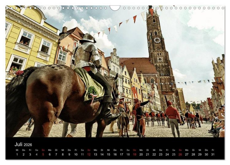 Produktbild: Landshut bei Tag und Nacht (Wandkalender 2026 DIN A3 quer), CALVENDO Monatskalender