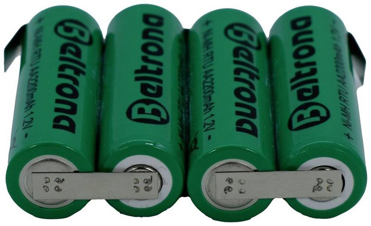 Produktbild: Beltrona RTU4AAZ Akkupack 4x Mignon (AA) Z-L&ouml;tfahne NiMH 4.8V 2200 mAh
