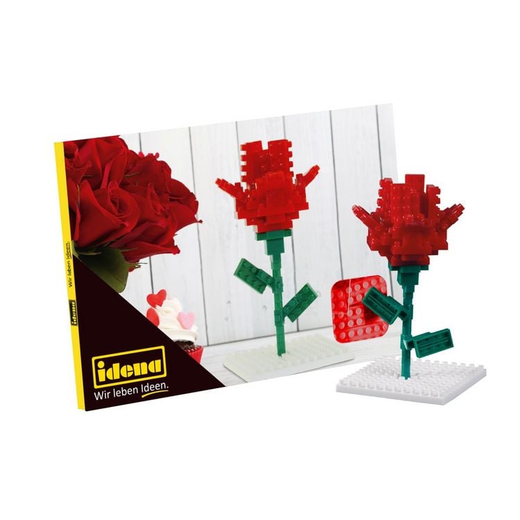 Produktbild: Idena Minibausteine Postkarte Rose