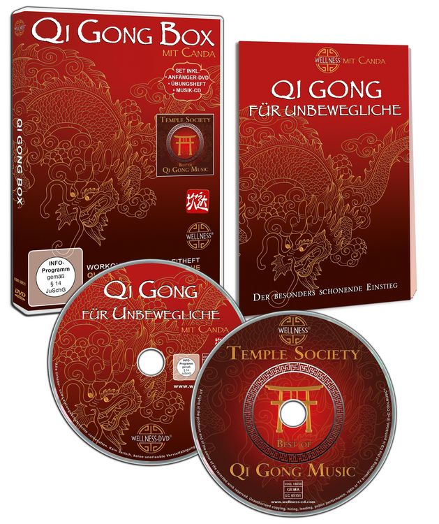 Produktbild: Qi Gong Box - Set inklusive Anf&auml;nger-DVD, &Uuml;bungsheft (+ Musik-CD)