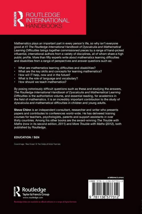 Produktbild: The Routledge International Handbook of Dyscalculia and Mathematical Learning Difficulties