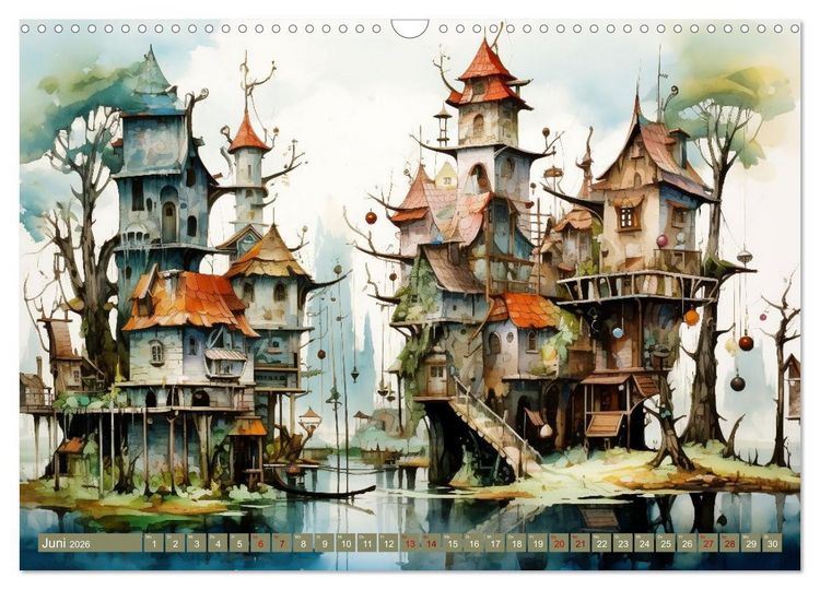 Produktbild: Kuriose H&auml;user (Wandkalender 2026 DIN A3 quer), CALVENDO Monatskalender