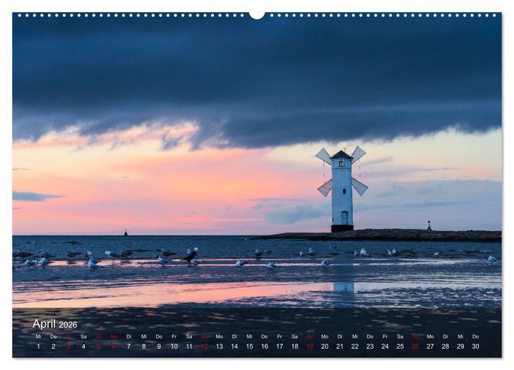 Produktbild: 2026 - wundervolle Lichtstimmungen an Nord- und Ostsee (Wandkalender 2026 DIN A2 quer), CALVENDO Monatskalender