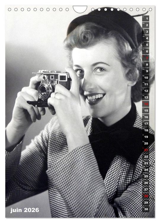 Produktbild: Deux mannequins des ann&eacute;es 1950 - Les jumelles Thea et Helga (Calendrier mural 2026 DIN A4 horizontal), CALVENDO calendrier mensuel