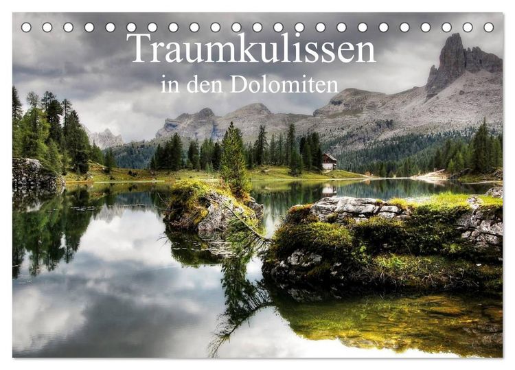 Produktbild: Traumkulissen in den Dolomiten (Tischkalender 2026 DIN A5 quer), CALVENDO Monatskalender