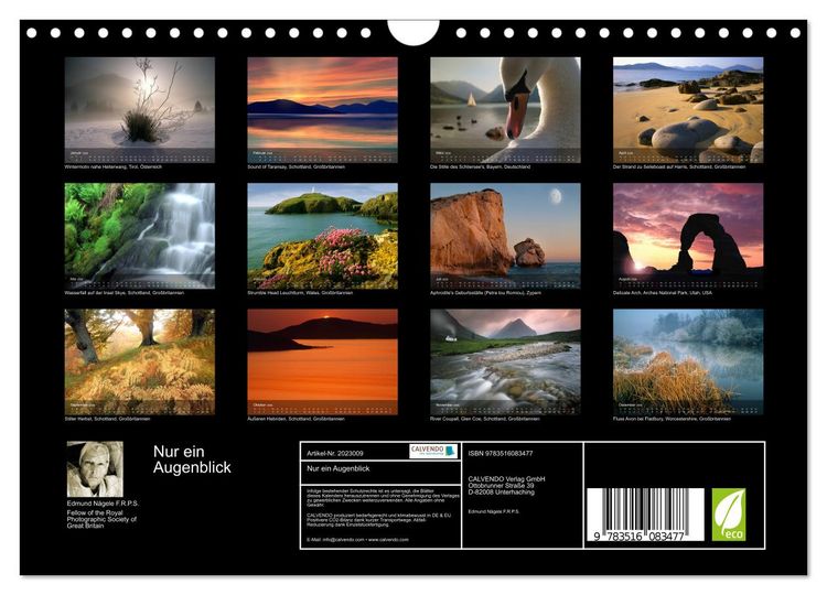 Produktbild: Nur ein Augenblick (Wandkalender 2026 DIN A4 quer), CALVENDO Monatskalender