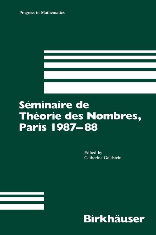 Produktbild: S&eacute;minaire de Th&eacute;orie des Nombres, Paris 1987-88