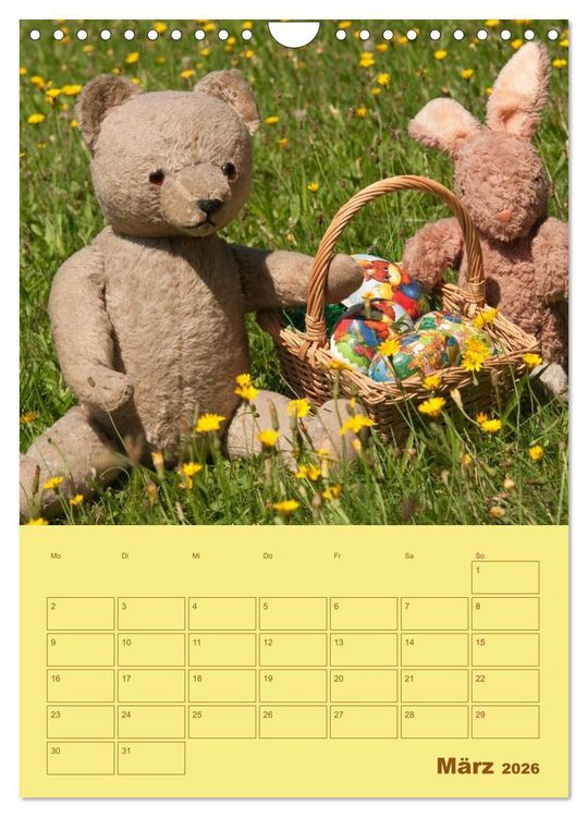 Produktbild: B&auml;renstarker Planer f&uuml;r das Jahr &ndash; Teddys (Wandkalender 2026 DIN A4 hoch), CALVENDO Monatskalender
