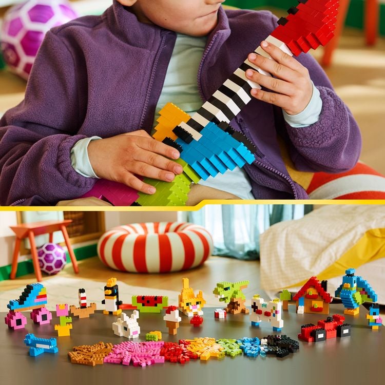 Produktbild: LEGO 11045 Classic Kreative Bunte Steine, Bauspielzeug, entwicklungsf&ouml;rderndes MINT-Set