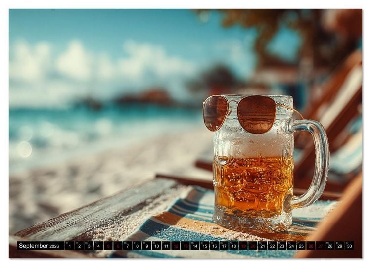 Produktbild: Bier im Blut - Ma&szlig; f&uuml;r Ma&szlig; durchs M&auml;nnerjahr (Wandkalender 2026 DIN A3 quer), CALVENDO Monatskalender