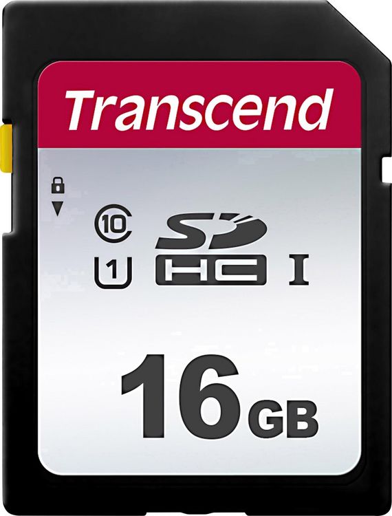 Produktbild: Transcend Premium 300S SDHC-Karte 16 GB Class 10, UHS-I, UHS-Class 1