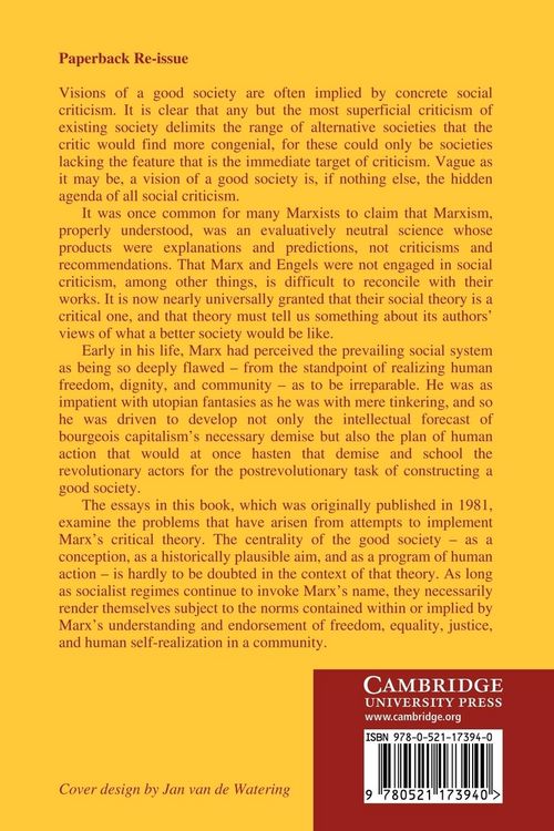 Produktbild: Marxism and the Good Society