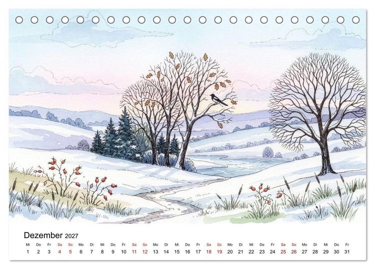 Produktbild: Einfach sch&ouml;n - Natur im Wandel der Jahreszeiten (Tischkalender 2027 DIN A5 quer), CALVENDO Monatskalender