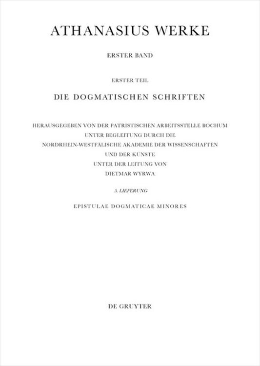 Bild vom Artikel Epistulae Dogmaticae Minores vom Autor Athanasius Alexandrinus