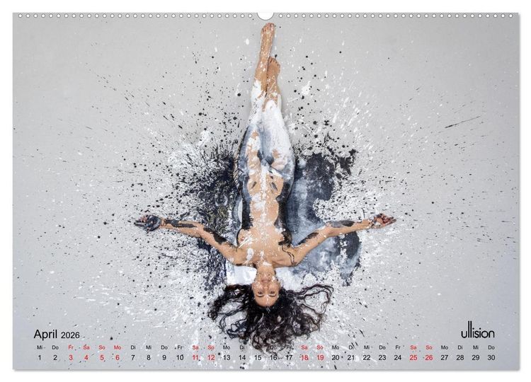 Produktbild: Akt in Farbe &ndash; schwarzwei&szlig; (hochwertiger Premium Wandkalender 2026 DIN A2 quer), Kunstdruck in Hochglanz