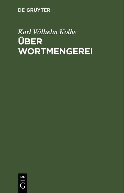 Produktbild: &Uuml;ber Wortmengerei