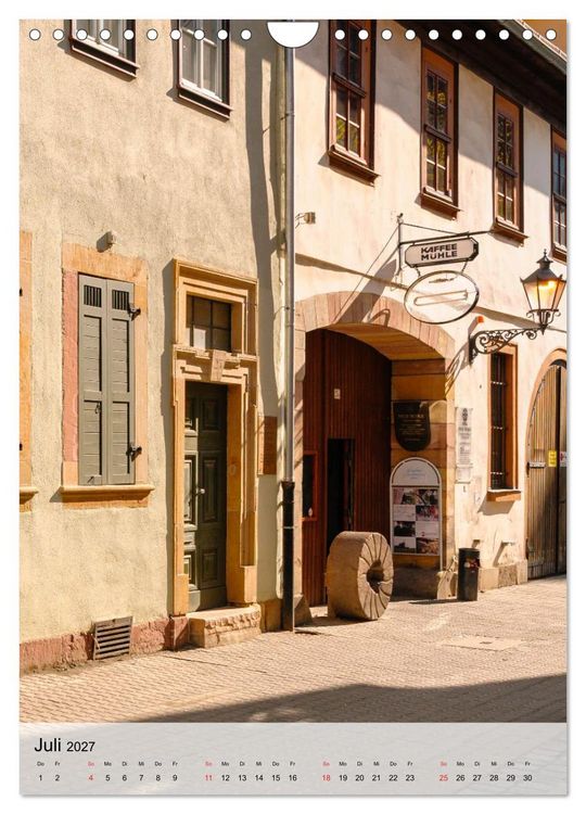 Produktbild: Ein Blick auf Erfurt in Farbe (Wandkalender 2027 DIN A4 hoch), CALVENDO Monatskalender