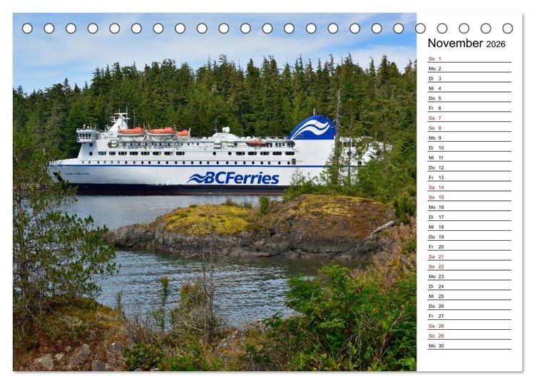 Produktbild: Vancouver Island - Perle im Kanadischen Westen (Tischkalender 2026 DIN A5 quer), CALVENDO Monatskalender