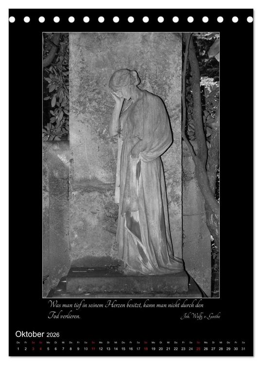 Produktbild: S&uuml;dfriedhof Leipzig (Tischkalender 2026 DIN A5 hoch), CALVENDO Monatskalender
