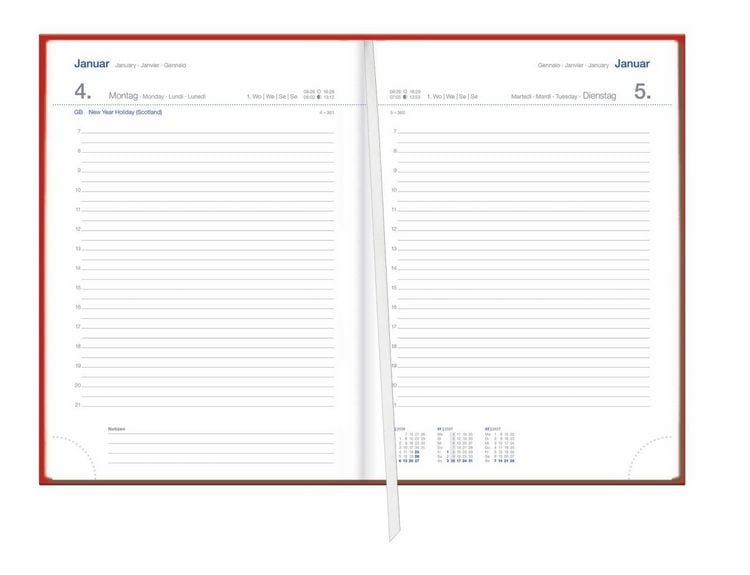 Produktbild: Tages-Cheftimer A5, rot 2027