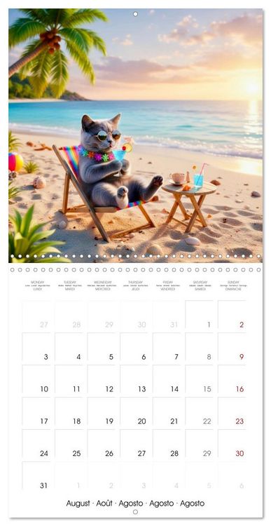 Produktbild: Le duc gris en voyage (Calendrier mural carr&eacute; 2026 30x30 cm) Calendrier double avec une page pour vos prises de notes