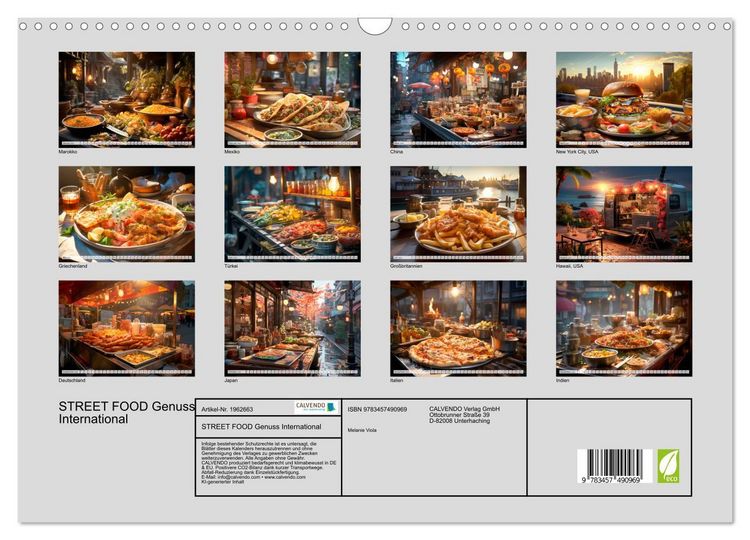 Produktbild: STREET FOOD Genuss International (Wandkalender 2026 DIN A3 quer), CALVENDO Monatskalender