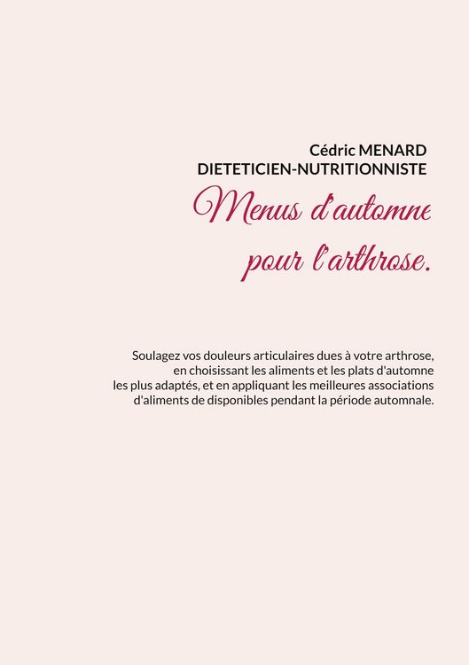 Produktbild: Menus d'automne pour l'arthrose.